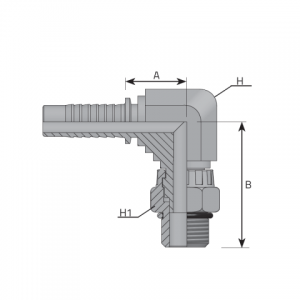 O-ring boss 90° ārējā vītne. (MOB90 SW)